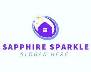 Housekeeping House Sparkles logo design