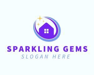 Housekeeping House Sparkles logo design