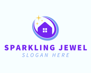 Housekeeping House Sparkles logo design