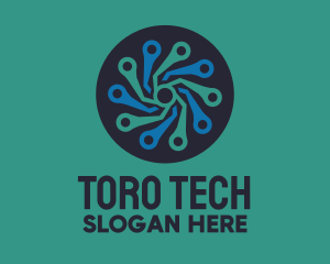 Radial Tech Network logo design