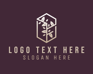 Hexagon - Eco Tree Leaves Garden logo design
