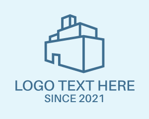 Building - Blue Warehouse Factory logo design