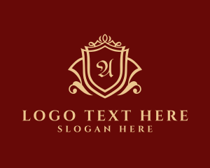 University - Deluxe Royal Shield Monarch logo design