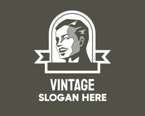 Vintage Man Banner logo design