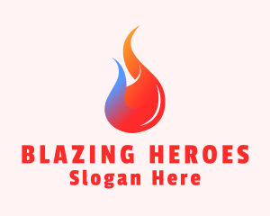Fireman - Sustainable Energy Flame logo design