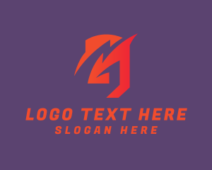 Zigzag - Orange Letter G logo design