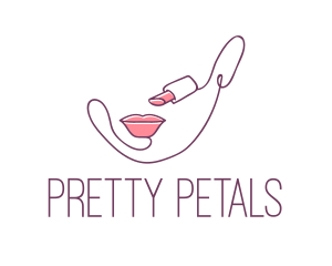 Beauty Lipstick Line Art  logo design