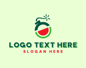 Slice - Watermelon Fruit Bomb logo design
