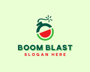 Watermelon Fruit Bomb logo design