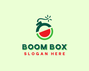 Explosion - Watermelon Fruit Bomb logo design