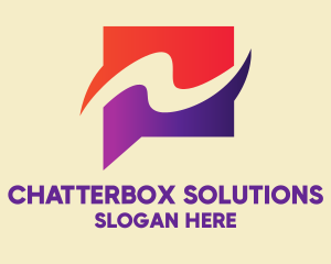 Talking - Colorful Message Box logo design