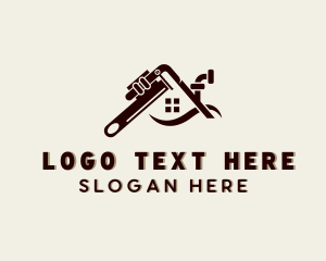 Tools - House Plumbing Wrench logo design