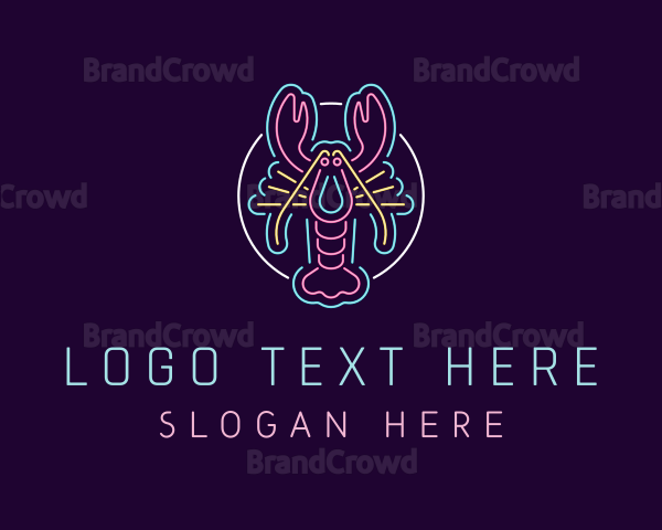 Neon Lobster Restaurant Logo