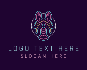 Neon Lobster Restaurant logo design
