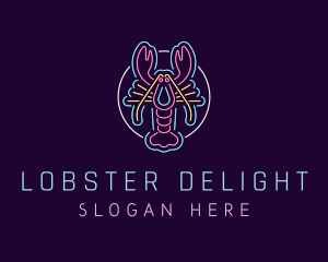 Lobster - Neon Lobster Restaurant logo design