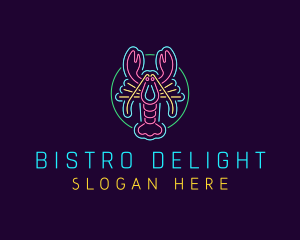 Neon Lobster Restaurant logo design