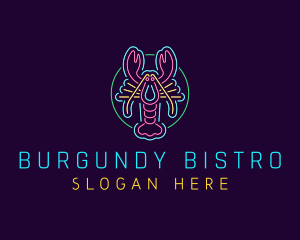 Neon Lobster Restaurant logo design