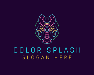 Neon Lobster Restaurant logo design