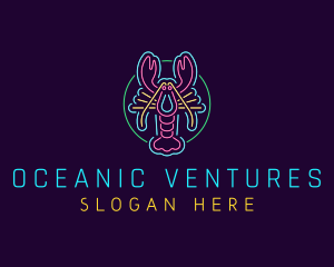 Neon Lobster Restaurant logo design