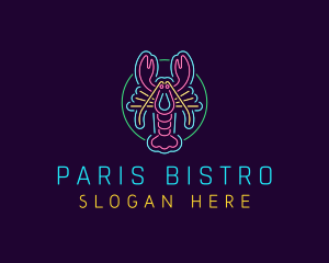 Neon Lobster Restaurant logo design