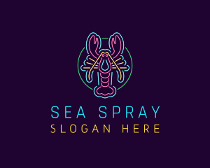 Neon Lobster Restaurant logo design