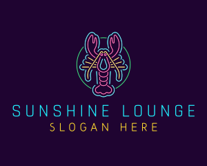 Neon Lobster Restaurant logo design