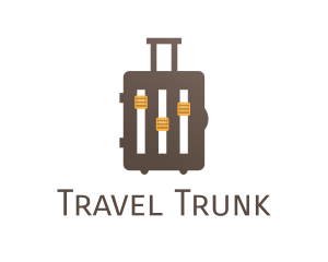 Suitcase - Music Tour Bag Luggage logo design