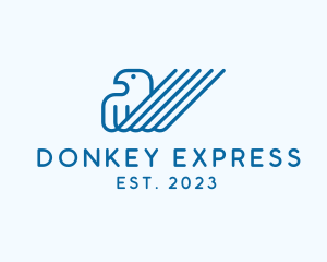 Monoline Bird Express  logo design