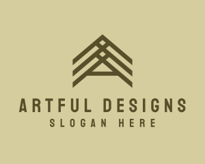 Wooden Roof Letter A  logo design