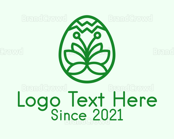Green Flower Egg Logo