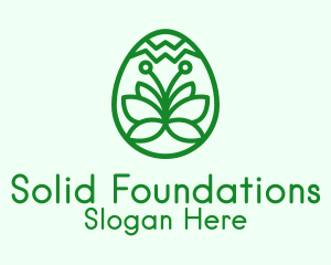 Green Flower Egg Logo