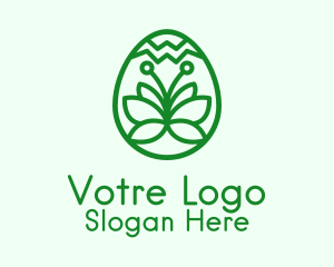 Green Flower Egg Logo