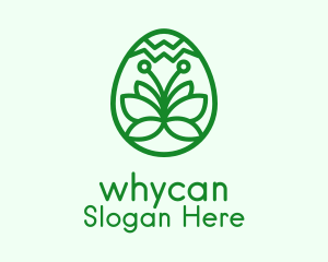 Green Flower Egg Logo