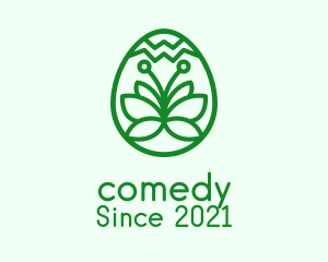 Gardener - Green Flower Egg logo design