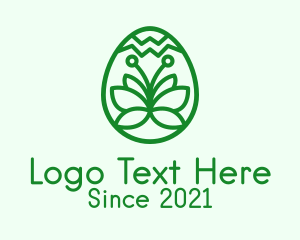 Hyacinth - Green Flower Egg logo design