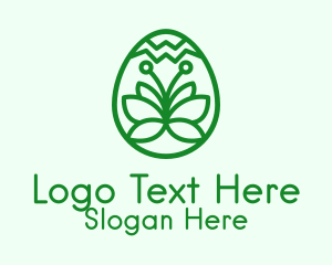 Green Flower Egg Logo