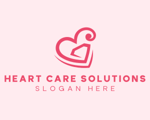 Heart Diamond Gem logo design