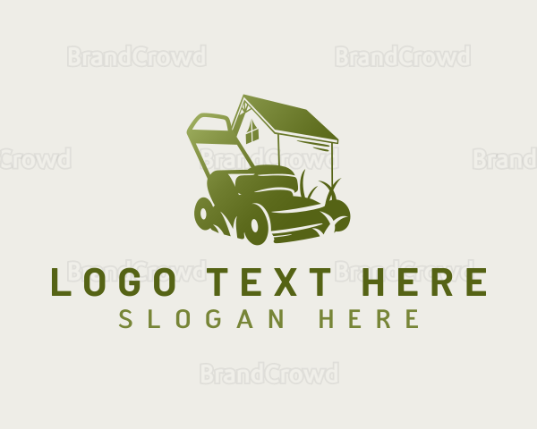 House Lawn Mower Logo