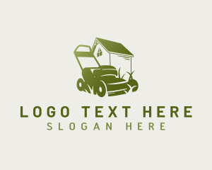 House Lawn Mower logo design