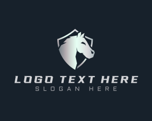 Pony - Wild Horse Shield logo design