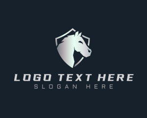 Racing - Wild Horse Shield logo design