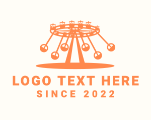 Amusement Park - Amusement Swing Park Ride logo design