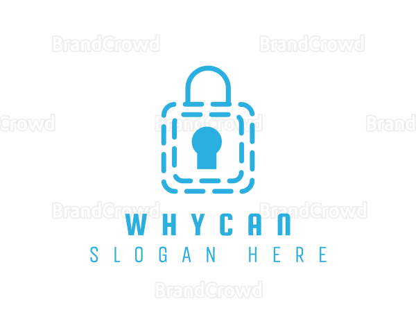 Blue Security Lock Logo