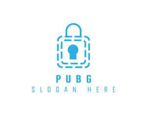 Blue Security Lock Logo