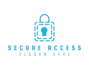 Passcode - Blue Security Lock logo design