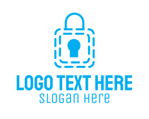 Blue Security Lock Logo