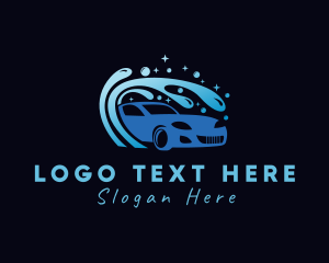 Blue - Car Wash Cleaning Splash logo design