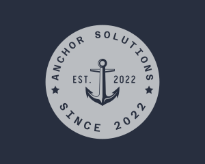 Anchor - Hipster Anchor Emblem logo design