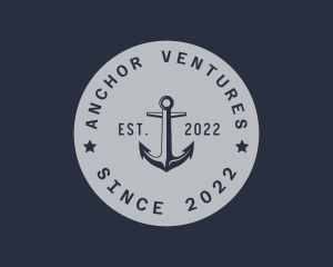 Anchor - Hipster Anchor Emblem logo design