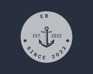 Sea - Hipster Anchor Emblem logo design